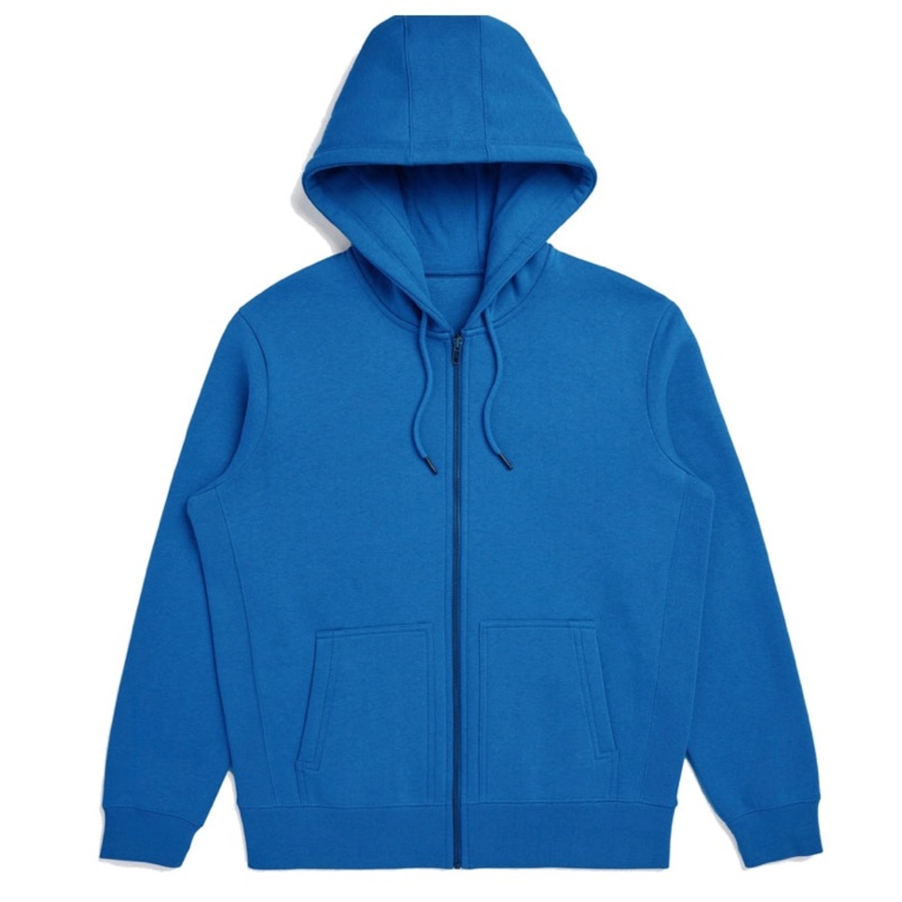Original Favorites Zip Up Blue Hooded Sweatshirt XL